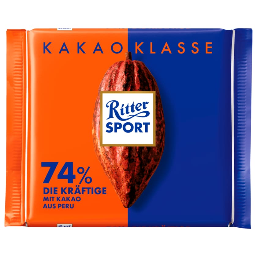 Ritter Sport Schokolade Kakao Klasse 74% Die Kräftige 100g
